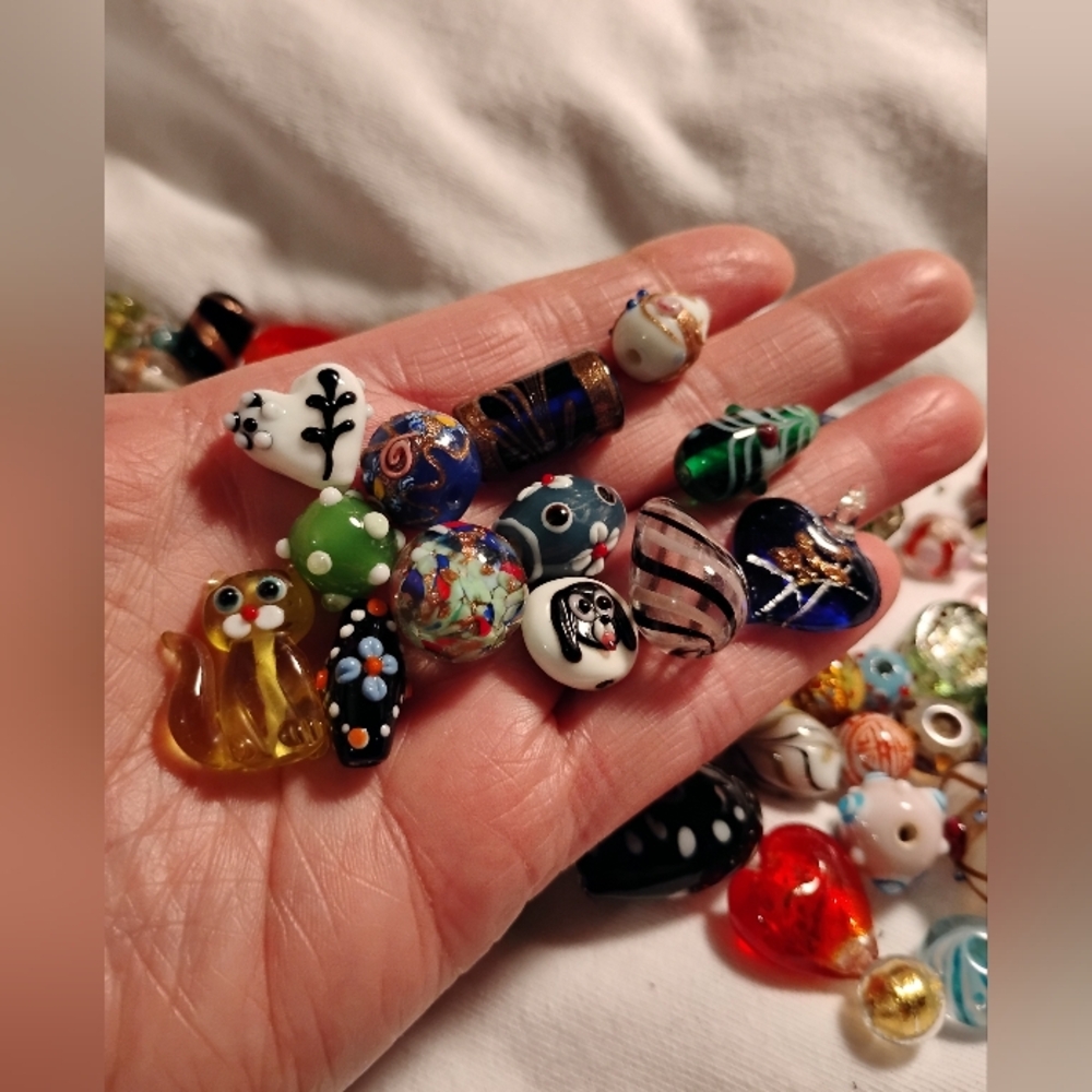 100+Lampwork/Dichroic Glass Beads